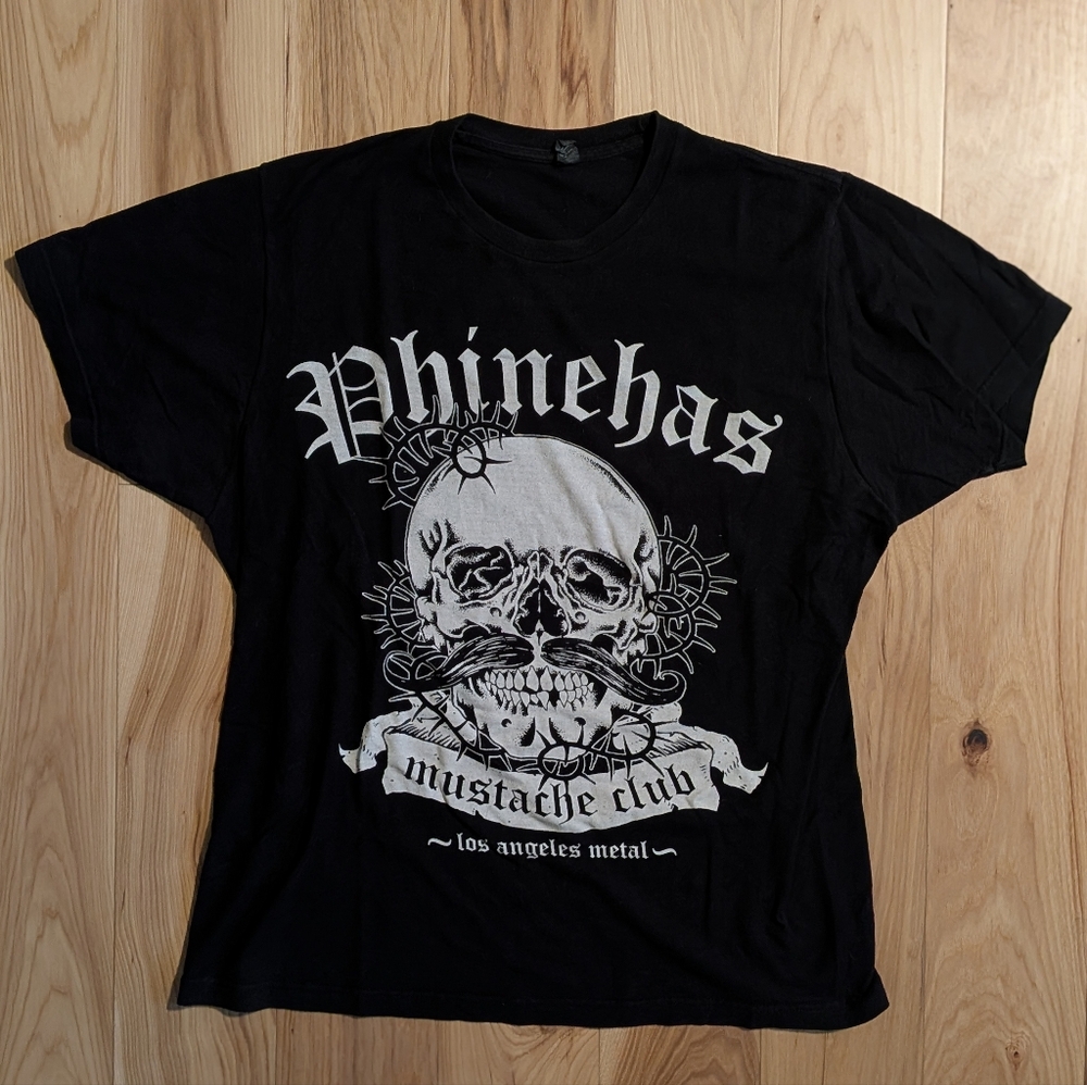 Phinehas "Mustache Club" graphic band tshirt
